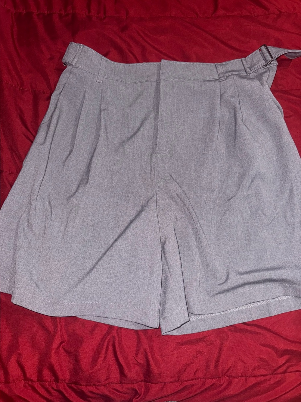 wild fable Light Gray High-Waist Pleated Women's Shorts
